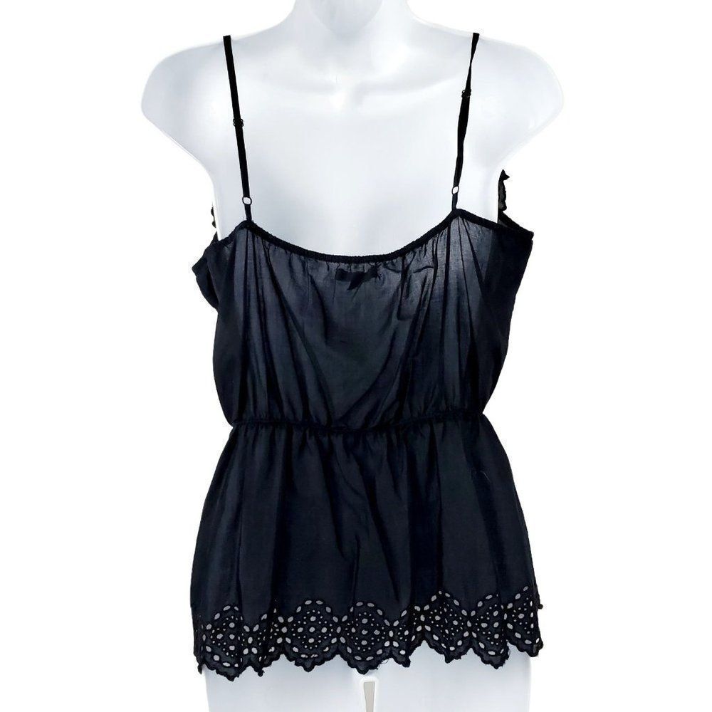 GAP Small BLACK Ruffle Tank Top - Picture 5 of 7